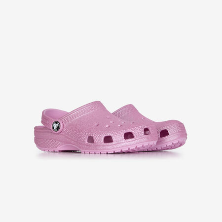 CROCS CLASSIC CLOG GLITTER ROSA BAMBINO