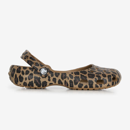 CROCS CLASSIC BALLET LEOPARD MARRONE/NERO DONNA