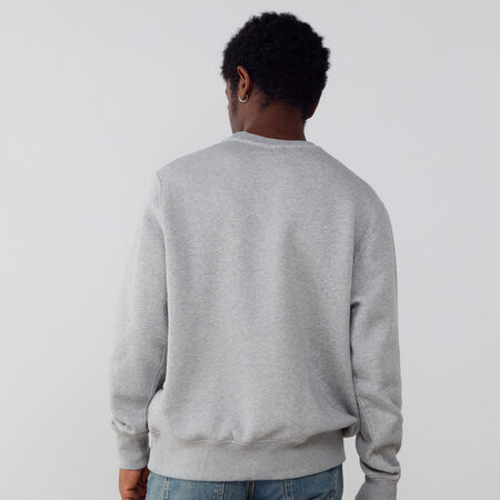 NIKE SWEAT CREW CLUB DT GRIGIO/BIANCO UOMO