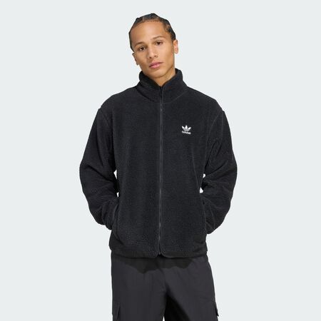 ADIDAS ORIGINALS JACKET FZ TEDDY FLEECE NERO/BIANCO UOMO