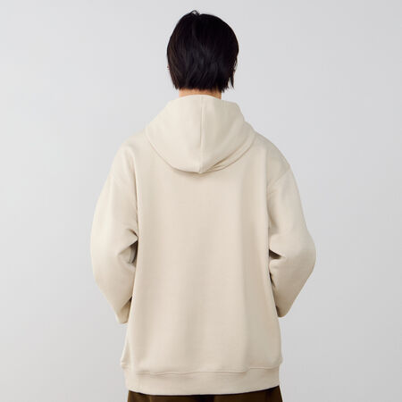 NEW BALANCE HOODIE BOSTON LOGO BEIGE/MARRONE UOMO
