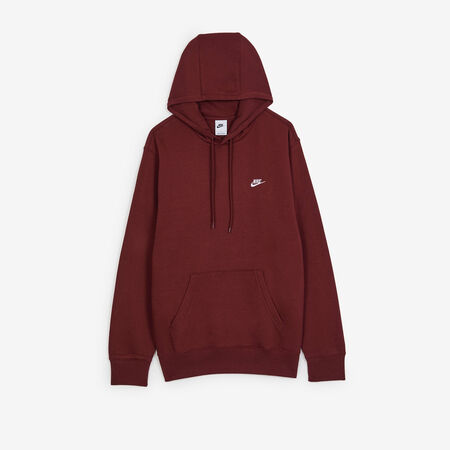 HOODIE CLUB SMALL LOGO : BORDEAUX/BIANCO