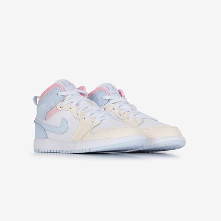 JORDAN air jordan 1 AIR JORDAN 1 MID LOVE IS IN THE AIR BIANCO/BLU BAMBINO