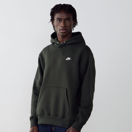 NIKE HOODIE CLUB SMALL LOGO VERDE/BIANCO UOMO