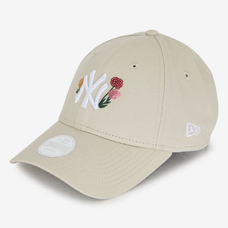 NEW ERA 9FORTY WOMEN NY FLORAL EMBROIDERY BEIGE DONNA