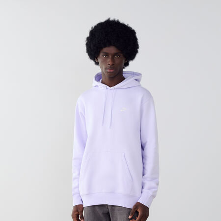 NIKE HOODIE CLUB SMALL LOGO LILLA/BIANCO UOMO