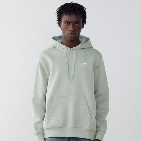 NIKE HOODIE CLUB SMALL LOGO VERDE/BIANCO UOMO