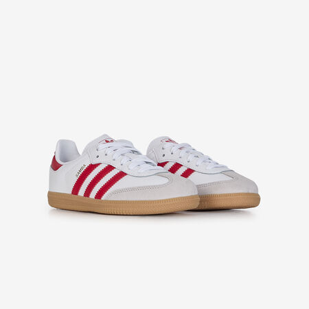 ADIDAS ORIGINALS samba SAMBA OG BIANCO/ROSSO BAMBINO