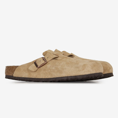BIRKENSTOCK boston BOSTON SUEDE LATTE CREAM BEIGE/NERO UOMO