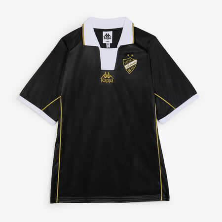 KAPPA MAILLOT JERSEY PIPING LINES NERO/DORATO UOMO