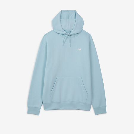 NEW BALANCE HOODIE SMALL LOGO BLU CIELO UOMO