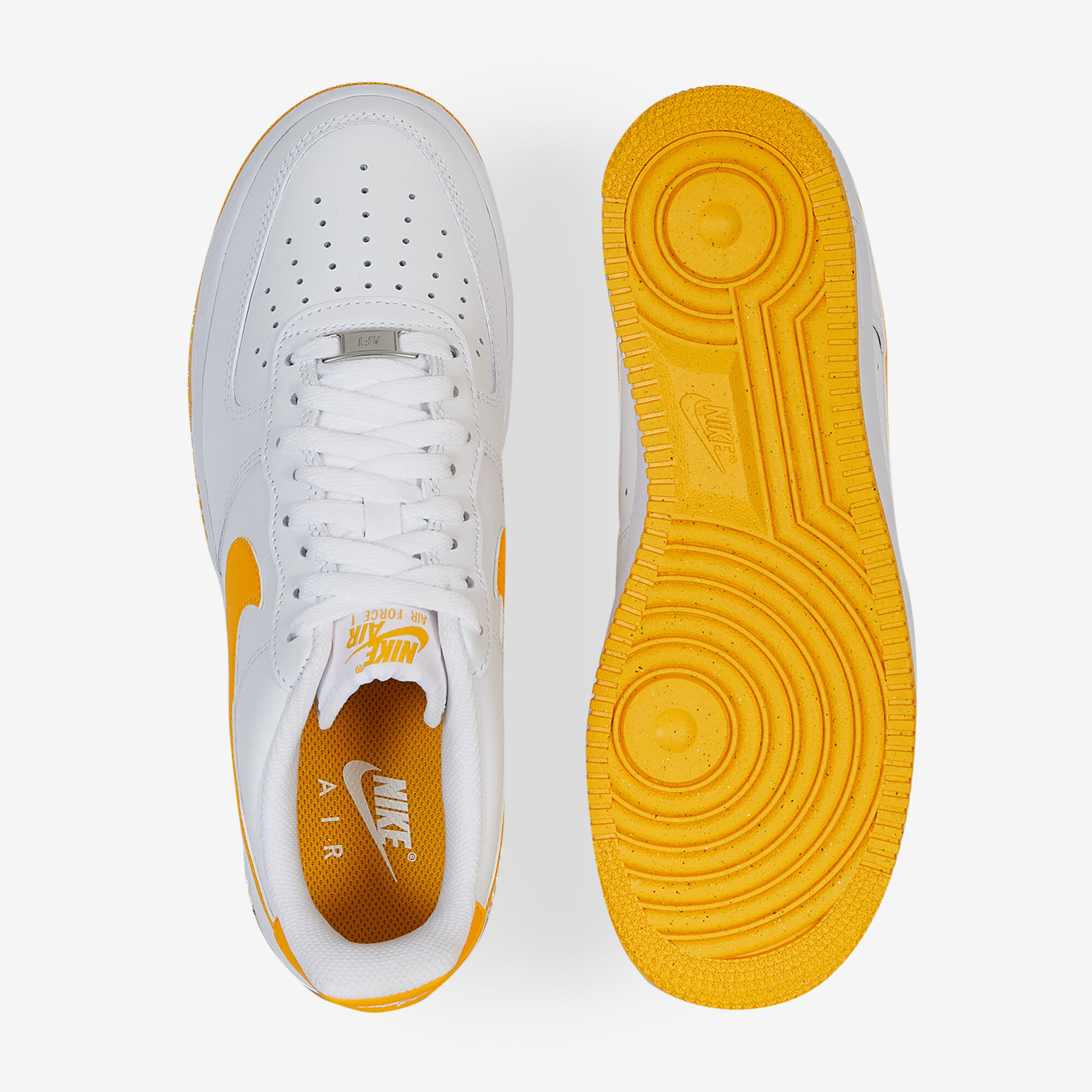 NIKE AIR FORCE 1 LOW BIANCO GIALLO SNEAKERS UOMO Courir