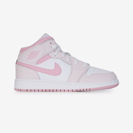 JORDAN AIR JORDAN 1 MID BIANCO/ROSA RAGAZZO