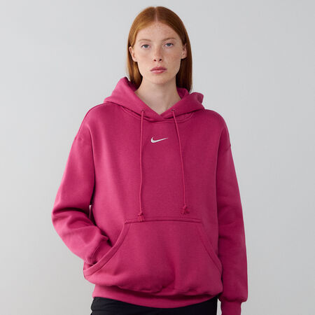 NIKE HOODIE PHOENIX LONG OVERSIZED ROSA/BEIGE DONNA