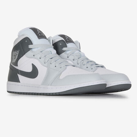 JORDAN AIR JORDAN 1 MID BIANCO/GRIGIO DONNA