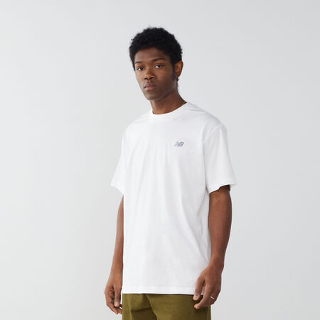 NEW BALANCE TEE SHIRT SMALL LOGO ESSENTIALS BIANCO/NERO UOMO