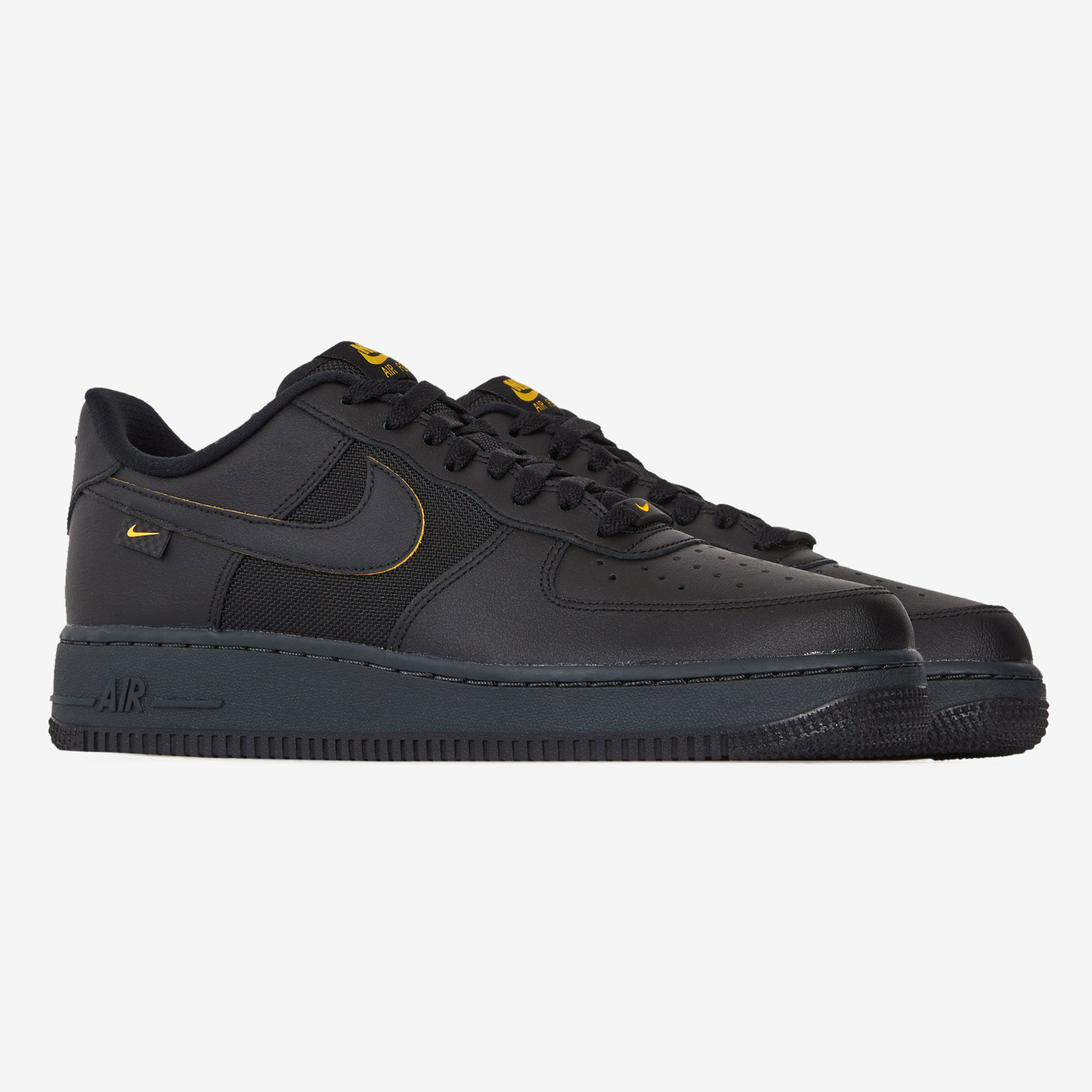 NIKE AIR FORCE 1 LOW NERO GIALLO SNEAKERS UOMO Courir