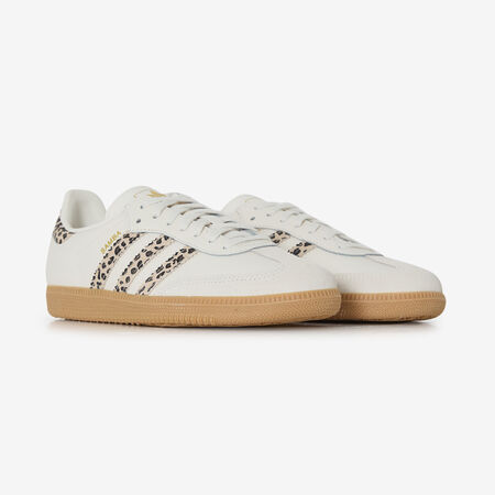 ADIDAS ORIGINALS samba SAMBA OG LEOPARD BIANCO/MARRONE RAGAZZO