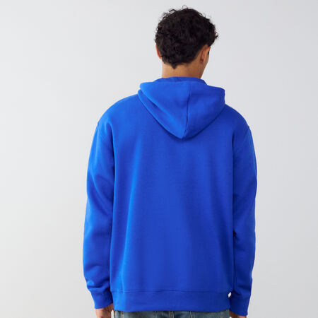 NEW BALANCE HOODIE SMALL LOGO BLU/BIANCO UOMO