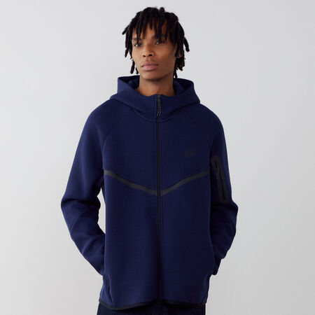 NIKE JACKET TECH FLEECE FZ BLU SCURO/NERO UOMO