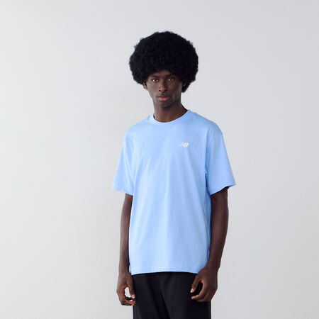 NEW BALANCE TEE SHIRT SMALL LOGO BLU/BIANCO UOMO