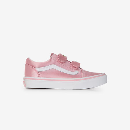 VANS old skool OLD SKOOL V SATIN ROSA/BIANCO BAMBINO