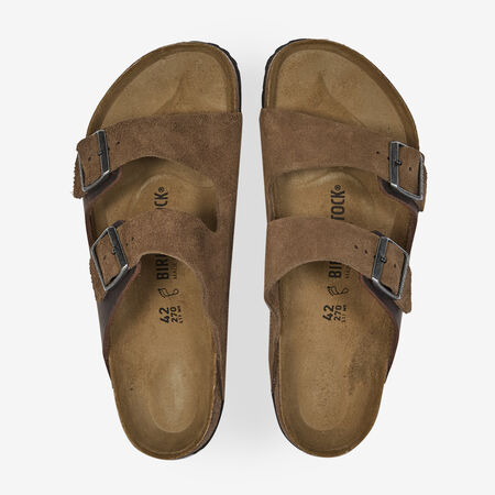 BIRKENSTOCK ARIZONA LEATHER MIX DARK TEA MARRONE UOMO