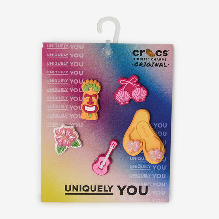 JIBBITZ TIKI VACATION 5PC : ROSA/ARANCIONE