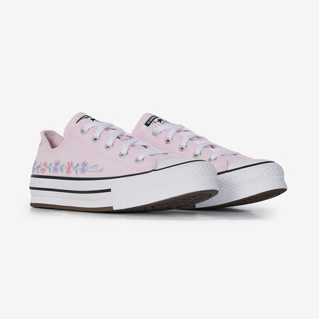 CONVERSE CHUCK TAYLOR ALL STAR EVA LIFT OX FLORAL ROSA RAGAZZO