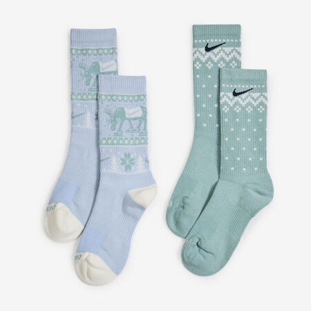 NIKE CHAUSSETTES X2 CREW WINTER BLU/VERDE UOMO