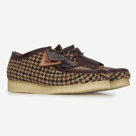 CLARKS WALLABEE HARRIS TWEED MARRONE UOMO