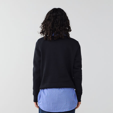 NIKE SWEAT CREW CLUB CENTERED LOGO NERO/BIANCO DONNA