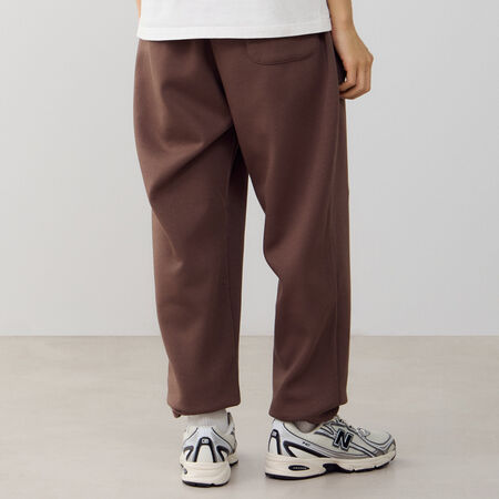 NEW BALANCE PANT JOGGER BOSTON LOGO MARRONE/BEIGE UOMO