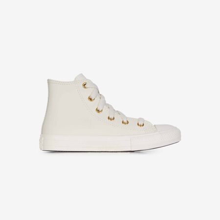 CONVERSE chuck taylor all star CHUCK TAYLOR ALL STAR HI LEATHER BEIGE/DORATO BAMBINO