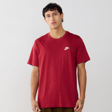 NIKE TEE SHIRT CLUB BORDEAUX/BIANCO UOMO