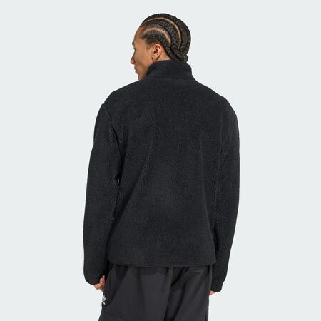 ADIDAS ORIGINALS JACKET FZ TEDDY FLEECE NERO/BIANCO UOMO