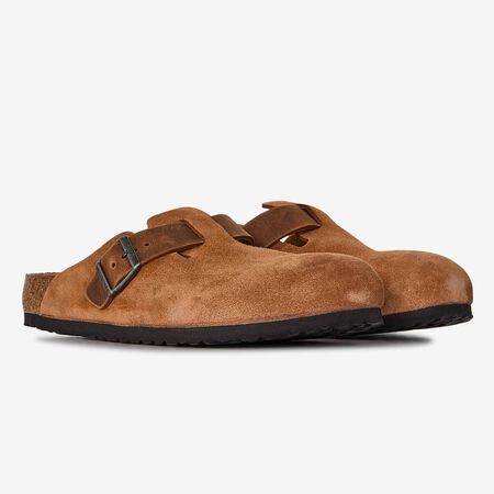 BIRKENSTOCK boston BOSTON LEATHER MIX COGNAC MARRONE UOMO