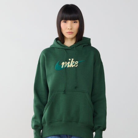 NIKE HOODIE PHOENIX OS HDY VERDE/BEIGE DONNA