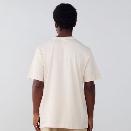 ADIDAS ORIGINALS TEE SHIRT ESSENTIAL BEIGE/BIANCO UOMO