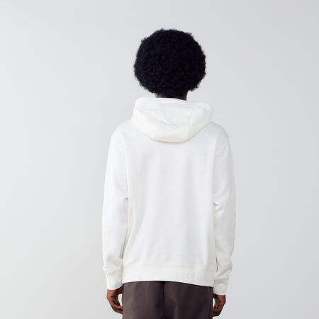 NIKE HOODIE CLUB SMALL LOGO ECRU UOMO