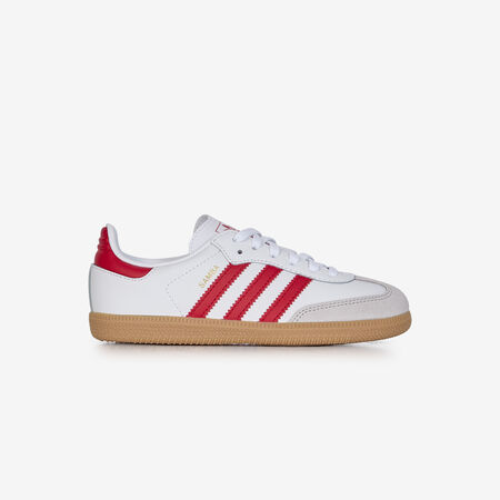 ADIDAS ORIGINALS samba SAMBA OG BIANCO/ROSSO BAMBINO