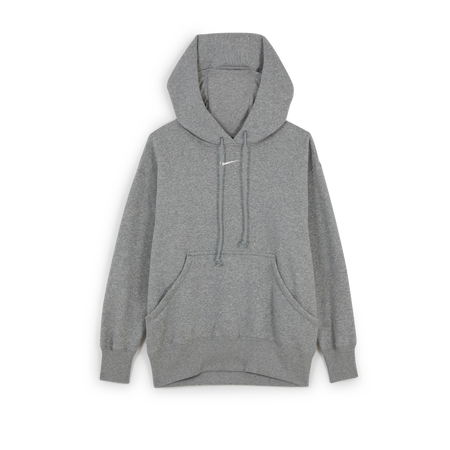 NIKE HOODIE PHOENIX LONG OVERSIZED GRIGIO DONNA