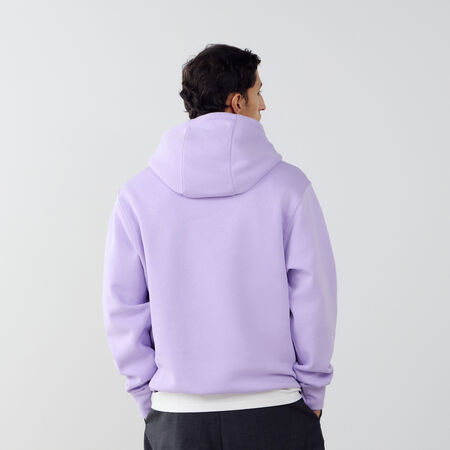 NIKE HOODIE CLUB SMALL LOGO VIOLA/BIANCO UOMO