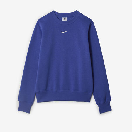 NIKE SWEAT CREW CLUB CENTERED LOGO BLU DONNA