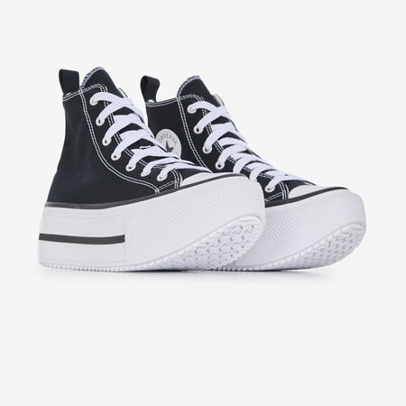 CONVERSE chuck taylor all star CHUCK TAYLOR ALL STAR LIFT DOUBLE STACK NERO/BIANCO RAGAZZO