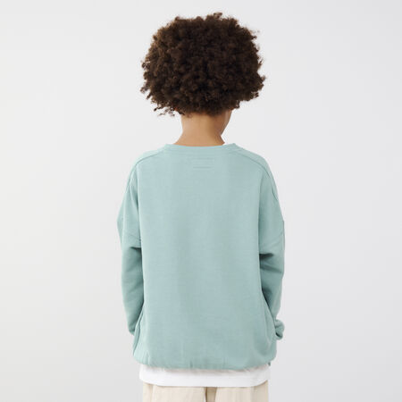 CONVERSE SWEATSHIRT LIFESTYLE CREW VERT VERT RAGAZZO