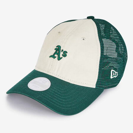 NEW ERA 9TWENTY A'S WOMEN TRUCKER BEIGE/VERDE DONNA
