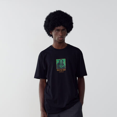 VANS TEE SHIRT GRAPHIC READ THE ROOM NERO UOMO