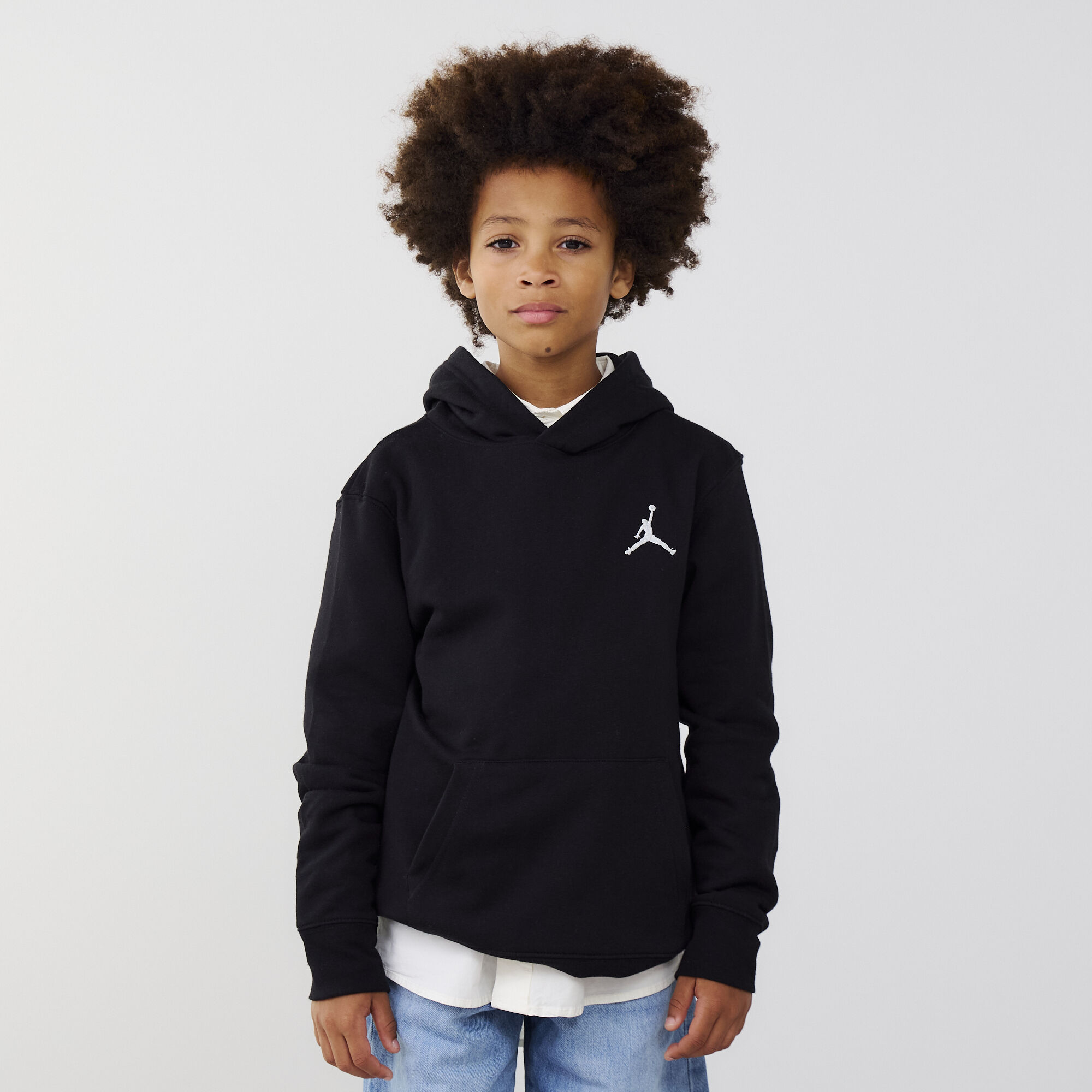 JORDAN FELPA CON CAPPUCCIO JUMPMAN ESSENTIAL NERO FELPE BAMBINO Courir