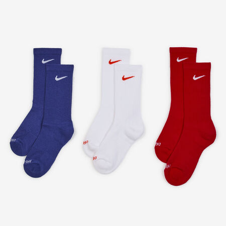 NIKE CHAUSSETTES X3 EVERYDAY MID ROSSO/BIANCO UOMO